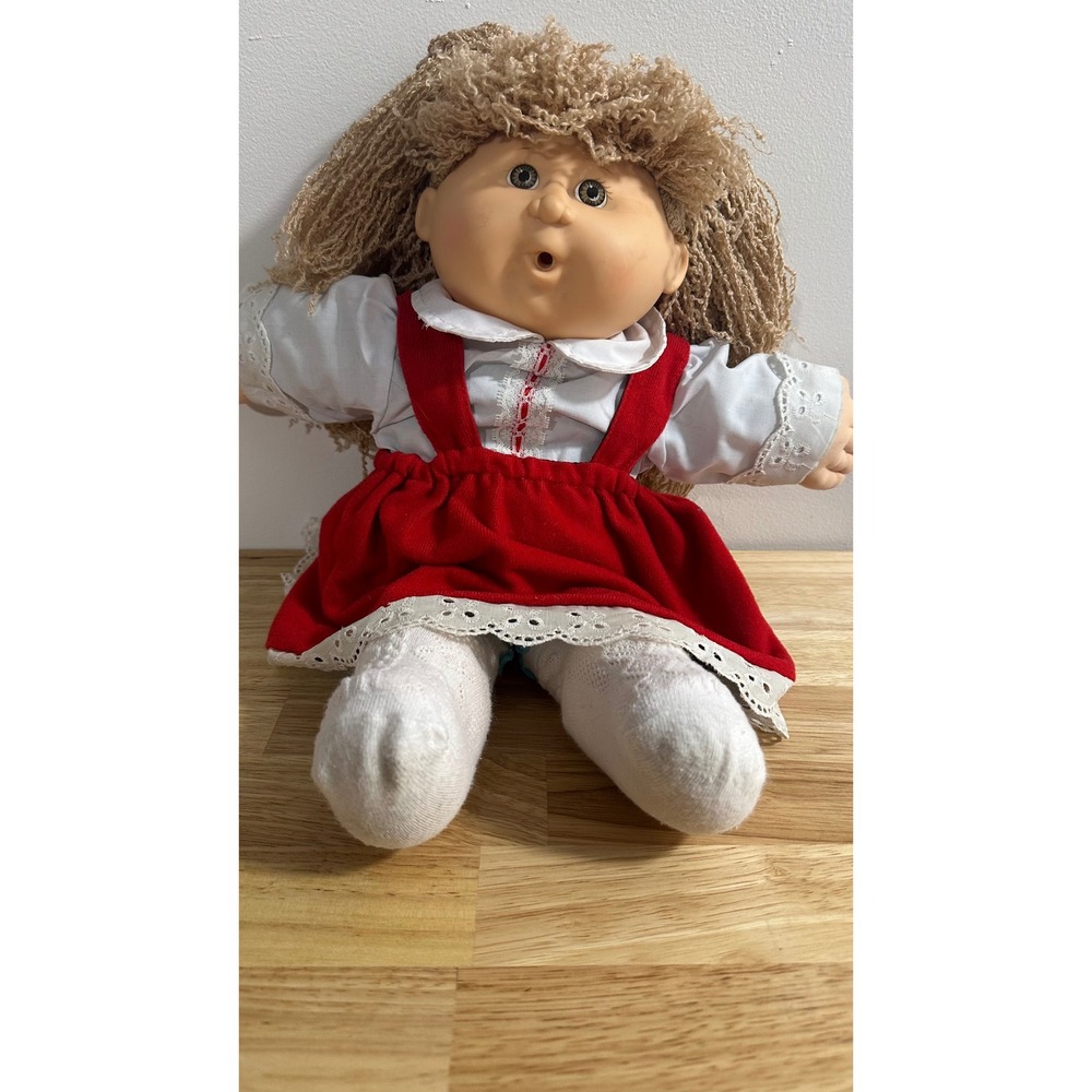 Vintage 90s Cabbage Patch Kids First Edition Hasbro Doll Crimp N' Curl Yarn Hair
